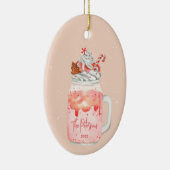 Peppermint Milkshake Weihnachtsfeiertage Keramik O Ornament (Rechts)