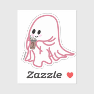 Peppermint Mocha Ghost Aufkleber
