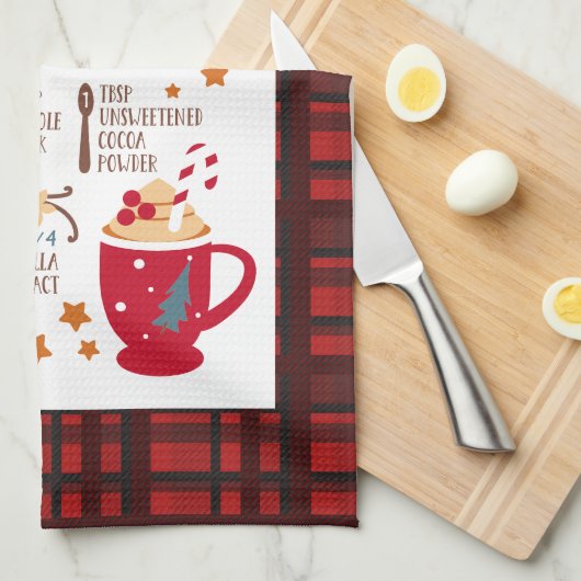 Peppermint Mocha Rezept Festliche Weihnachtsfeier Geschirrtuch (Viertel Falte)