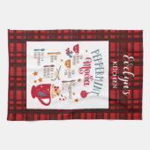 Peppermint Mocha Rezept Festliche Weihnachtsfeier Geschirrtuch (Horizontal)