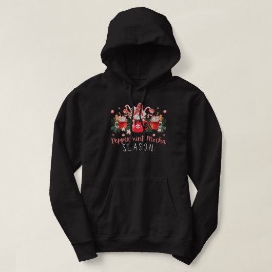 Peppermint Mocha Weihnachtsfeiertag Gnome Hot Coco Hoodie (Design vorne)