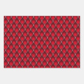 Peppermint Ornament & Poinsettia Christmas Geschenkpapier Set (Vorderseite 2)