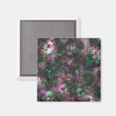 "Peppermint Paisley Fantasy" ~ Abstrakt Art Print Magnet (Vorderseite/Rückseite)