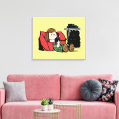 Peppermint Patty auf dem Telefon Leinwanddruck (Insitu (Wohnzimmer))