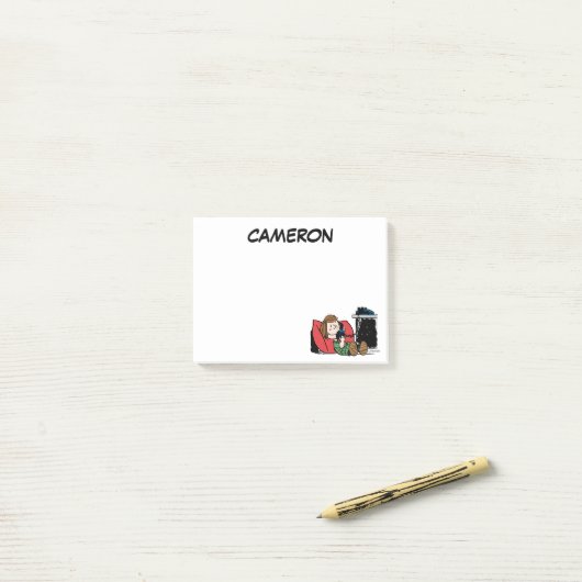 Peppermint Patty auf dem Telefon Post-it Klebezettel (Auf Schreibtisch)