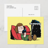 Peppermint Patty auf dem Telefon Postkarte (Vorne/Hinten)