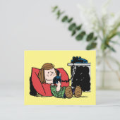 Peppermint Patty auf dem Telefon Postkarte (Stehend Vorderseite)