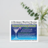 Peppermint Patty Christmas Martini Rezept Postkart Postkarte (Stehend Vorderseite)