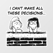 Peppermint Patty & Marcie an der Mauer Fensteraufkleber (Blatt)