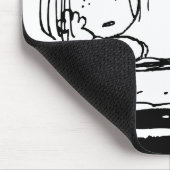 Peppermint Patty & Marcie an der Mauer Mousepad (Ecke)