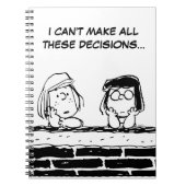 Peppermint Patty & Marcie an der Mauer Notizblock (Vorderseite)