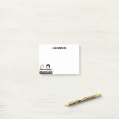 Peppermint Patty & Marcie an der Mauer Post-it Klebezettel (Auf Schreibtisch)