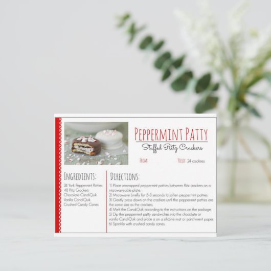 Peppermint Patty Ritz Crackers ( Custom ) Postkarte (Stehend Vorderseite)