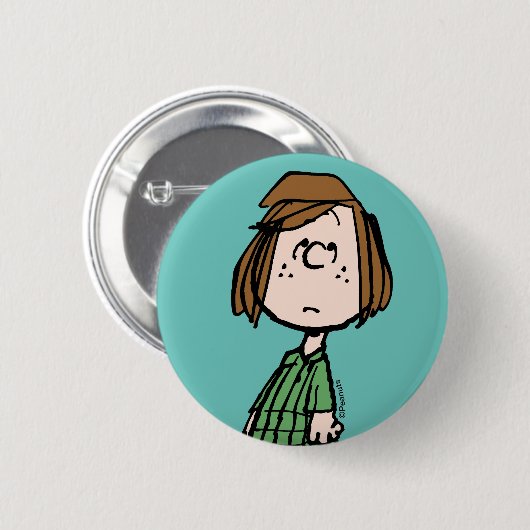 Peppermint Patty Rolling Eyes Button (Vorne & Hinten)