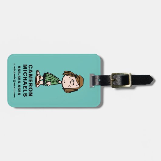 Peppermint Patty Rolling Eyes Gepäckanhänger (Vorderseite horizontal)