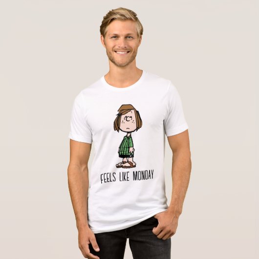 Peppermint Patty Rolling Eyes Tri-Blend Shirt (Vorderseite voll)