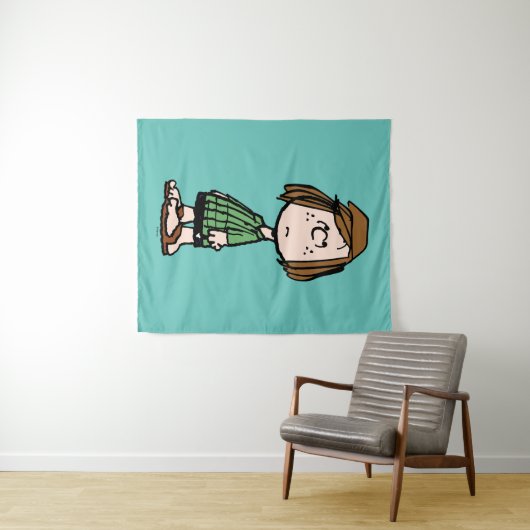 Peppermint Patty Rolling Eyes Wandteppich (Beispiel (Horizontal))