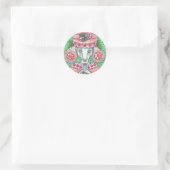 PEPPERMINT PINK POODLE, CHRISTMAS DOG STICKERS RUN (Tasche)