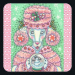 PEPPERMINT PINK POODLE, CHRISTMAS DOG STICKERS Squ<br><div class="desc">HÜBSCH IN PEPPERMINT PINK,  FRANZÖSISCHES POODLE MIT IHREM SNOWMAN SNOWGLOBE. CHRISTMAS DOG STICKERS Sheet,  Quadrat,  Rosa/Weiß Polka Dot Border *Anpassen ... Suchen Sie nach passenden Elementen Susan Brack Design</div>
