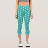 Peppermint Polka Dot Capri Leggings (Vorderseite)