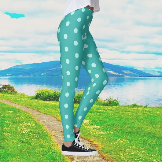 Peppermint Polka Dot Ladys Leggings