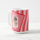 Peppermint Rainbow Weihnachten Rosa Foto Kaffeetasse (Vorderseite Links)