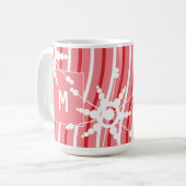 Peppermint Rainbow Weihnachten Schneeflocke Tasse (Vorderseite Links)