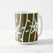 Peppermint Rainbow Weihnachts-Schneeflocke Kaffeetasse (VorderseiteRechts)