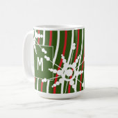Peppermint Rainbow Weihnachts-Schneeflocke Kaffeetasse (Vorderseite Links)