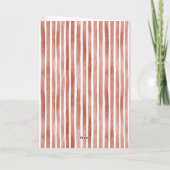 Peppermint Red Stripes Christmas Karte (Rückseite)