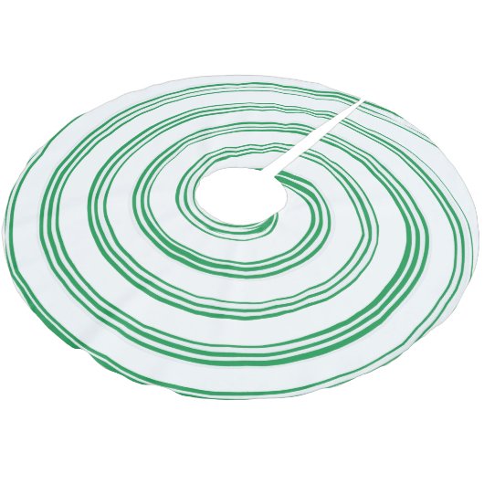 Peppermint-Rock, grün und weiß Polyester Weihnachtsbaumdecke (Schrägansicht)