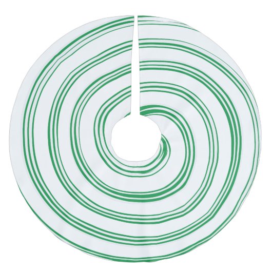 Peppermint-Rock, grün und weiß Polyester Weihnachtsbaumdecke (Vorderseite)