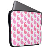 Peppermint, rosa Paisley, weiß Laptopschutzhülle (Vorne Rechts)