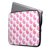 Peppermint, rosa Paisley, weiß Laptopschutzhülle (Vorderseite Links)