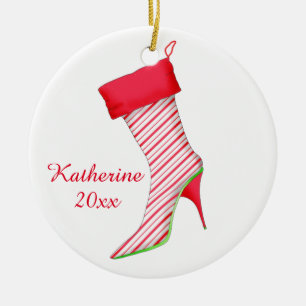 Peppermint Shoe Lover Weihnachtsschmuck mit Namen