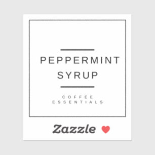 Peppermint-Sirup-Aufkleber Aufkleber