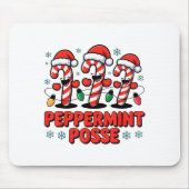 Peppermint Sse Candy Cane Funny Christmas Santa Ha Mousepad (Vorne)