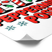 Peppermint Sse Candy Cane Funny Christmas Santa Ha Poster (Ecke)