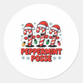 Peppermint Sse Candy Cane Funny Christmas Santa Ha Runder Aufkleber (Vorderseite)