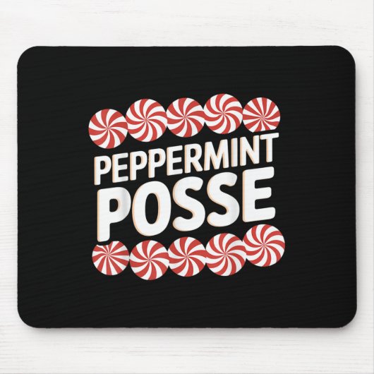 Peppermint Sse Festive Christmas Candy Theme Famil Mousepad (Vorne)