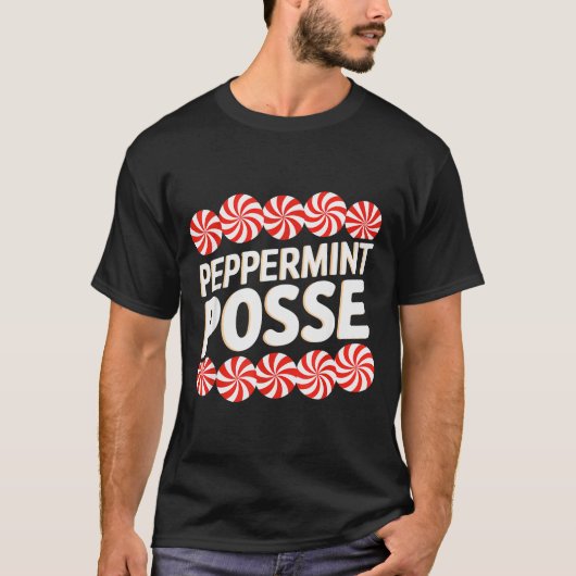 Peppermint Sse Festive Christmas Candy Theme Famil T-Shirt (Vorderseite)