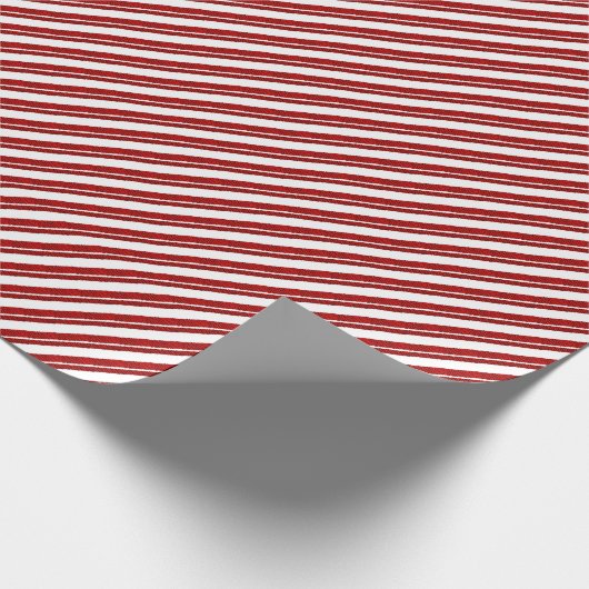 Peppermint Stick Candy Cane Striped Gift Wrap Geschenkpapier (Ecke)