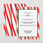 Peppermint Stick Christmas - Empfang Einladung (Vorne/Hinten)