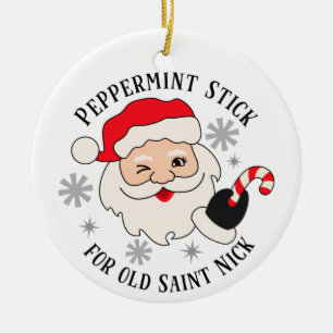 Peppermint Stick für das alte Saint-Nick Keramik Ornament