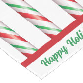 Peppermint Stick Happy Holidays Kurzer Tischläufer (Ecke)