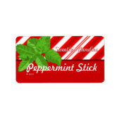 Peppermint-Stick-Labels Adressaufkleber (Vorne)