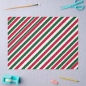 Peppermint Stick Stripes in Red, Green, and White Seidenpapier (Basteln)