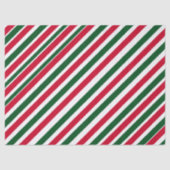 Peppermint Stick Stripes in Red, Green, and White Seidenpapier (Vorderseite)
