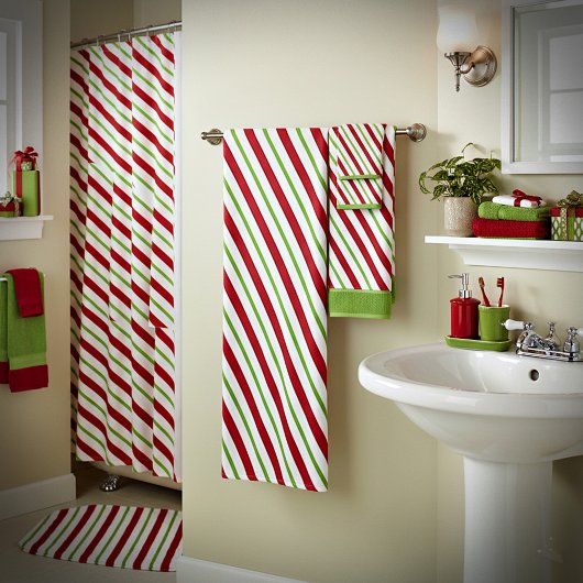 Peppermint-Streifen Badhandtuch Set