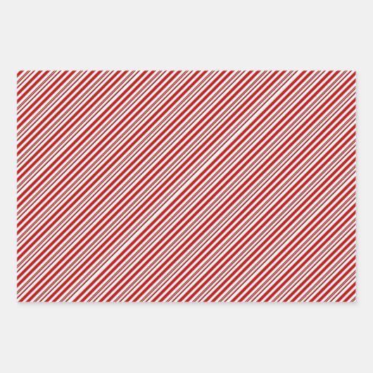 Peppermint-Streifen Geschenkpapier Set (Vorderseite 2)